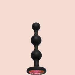 Cuentas de silicona con joyas consolador bolas chinas anal