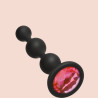 Cuentas de silicona con joyas consolador bolas chinas anal